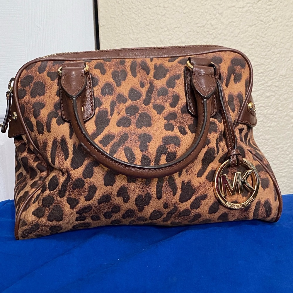 Michael Kors Brown Leopard Satchel